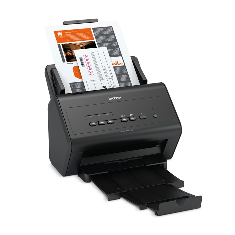 Máy Scan Brother ADS-3000n Scanner, Kết nối mạng có dây, Scan nhanh trực tiếp đến USB và máy tính