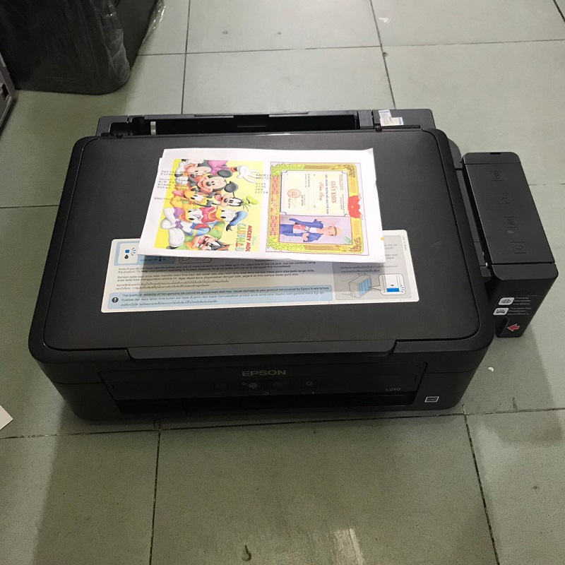 Máy in cũ Epson L210, In, Scan, Copy, tiếp mực ngoài