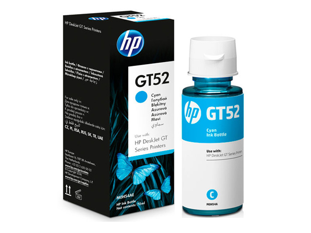 HP GT52 Cyan Original Ink Bottle (M0H54AE)