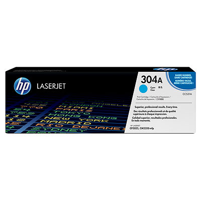 Mực in HP 304A Cyan LaserJet Toner Cartridge (CC531A)