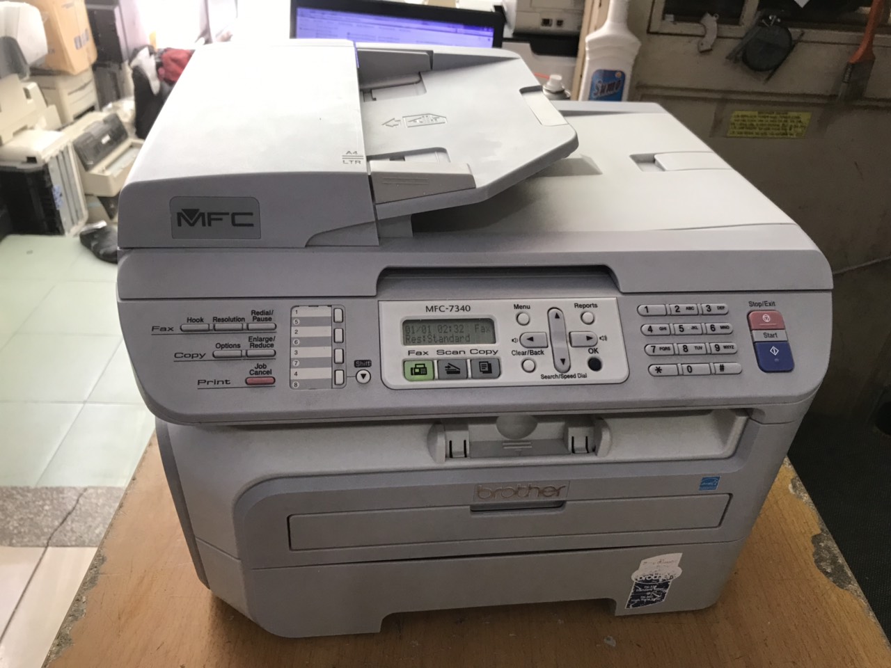 Máy in cũ Đa năng MFC 7340, In, Scan, Copy, Fax, PC Fax, Laser trắng đen